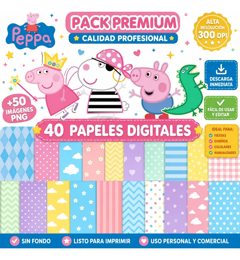 Kit Imagenes Png Peppa Pig Cliparts Papeles Digital