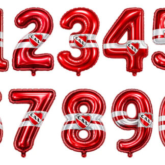 Kit Imprimible Globos Números Fútbol Independiente Cameo