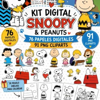 Kit Imagenes Png Snoopy Cliparts Papeles Digitales