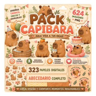 Mega Kit Imagenes Png Capibara Cliparts Papeles Digital