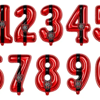 Kit Imprimible Globos Números Equipo Fútbol Chacarita Cameo