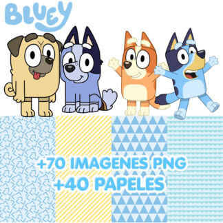 Kit Imagenes Png Bluey Cliparts Papeles Digital