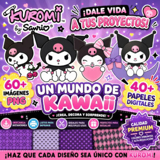 Kit Imagenes Png Kuromi Cliparts Papeles Digital