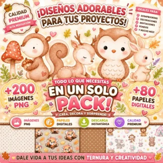 Kit Imagenes Png Bosque Encantado Cliparts Papeles Digital