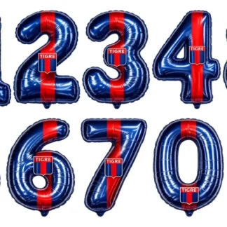 Kit Imprimible Globos Números Equipo Fútbol Tigre Cameo